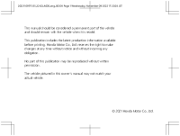 Honda ADV350A - Owners manual 2023 EN 